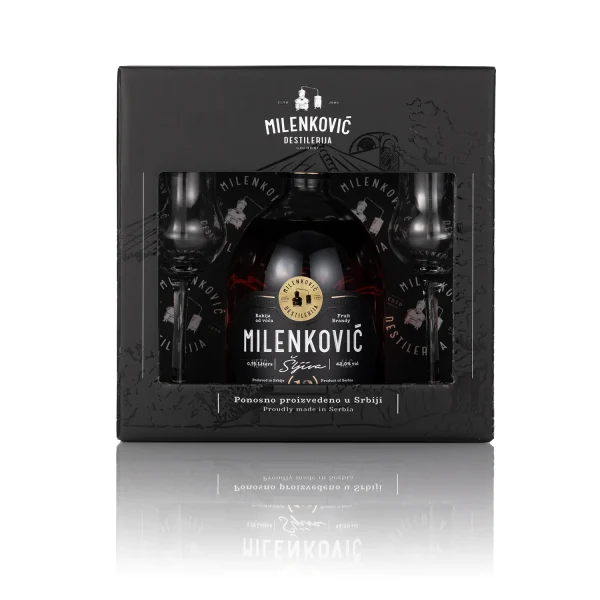 Alternative view of Šljiva 12 godina set sa 2 čaše